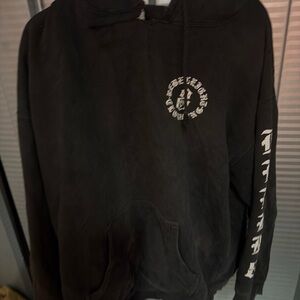 Black Crewneck Graphic Pullover Sweater - Unbranded